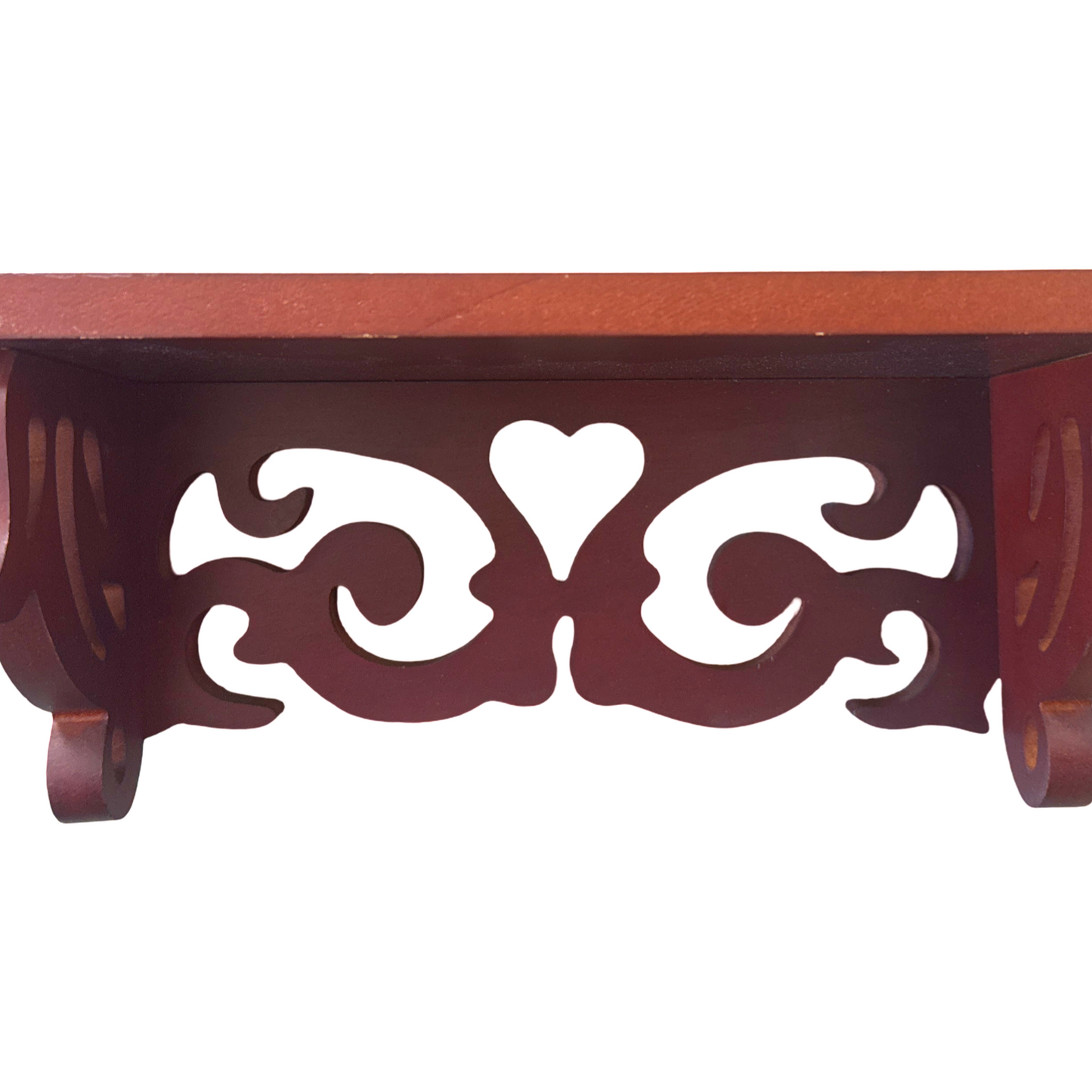 Vintage Wooden Heart Shelf