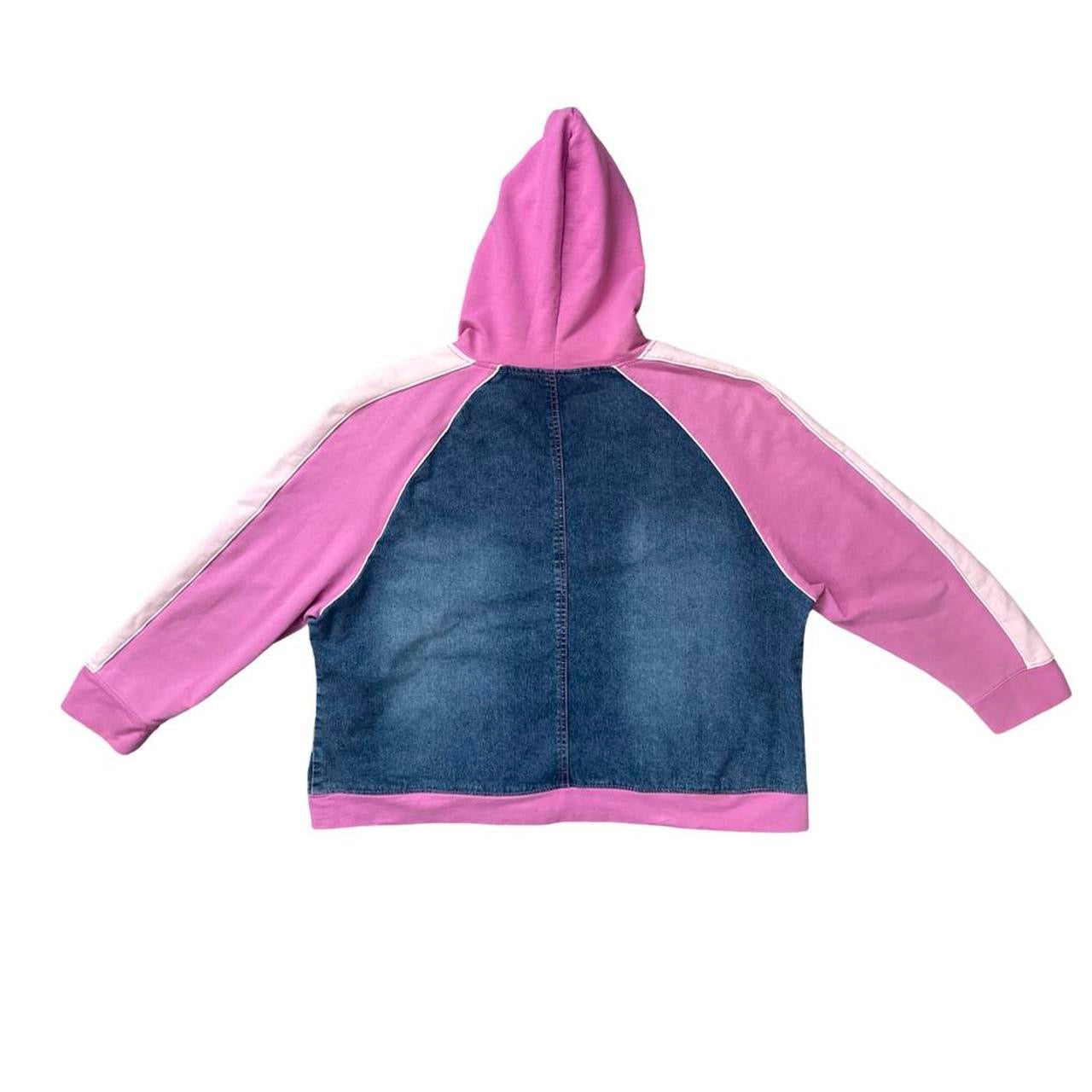 Vintage Y2K Denim “Babydoll” Zip Up Hoodie
