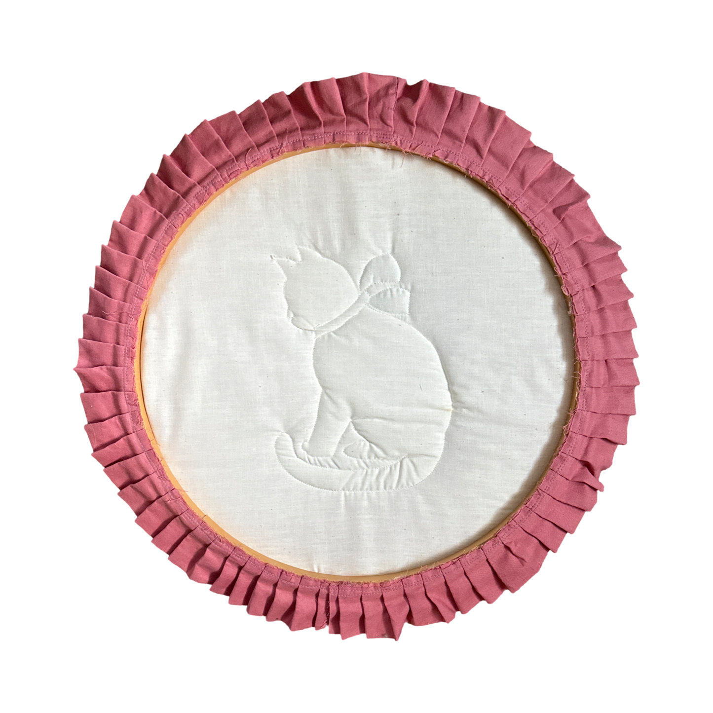 Vintage Quilted Cat Wall Hang