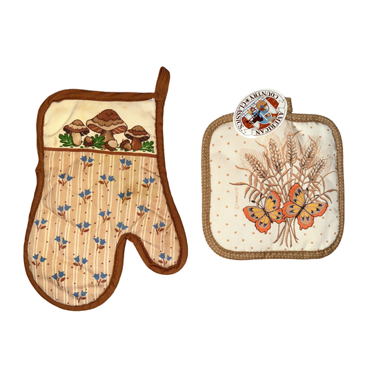 Vintage 70s Oven Mitt Pot Holder