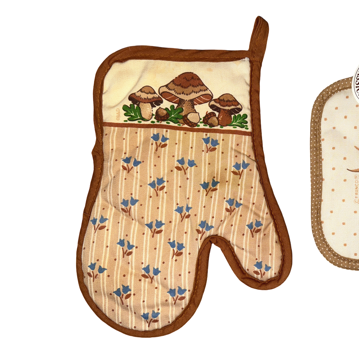 Vintage 70s Oven Mitt Pot Holder