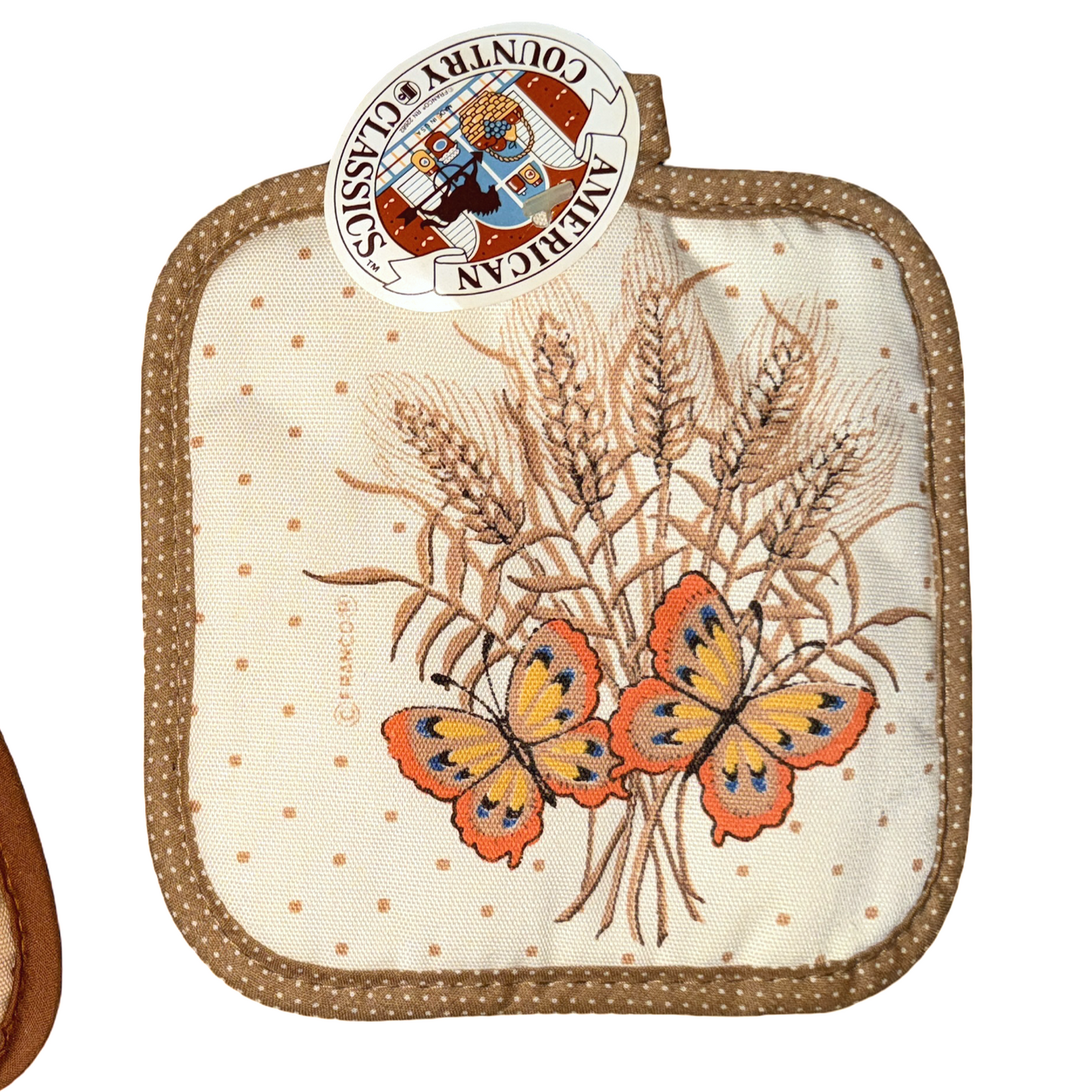 Vintage 70s Oven Mitt Pot Holder