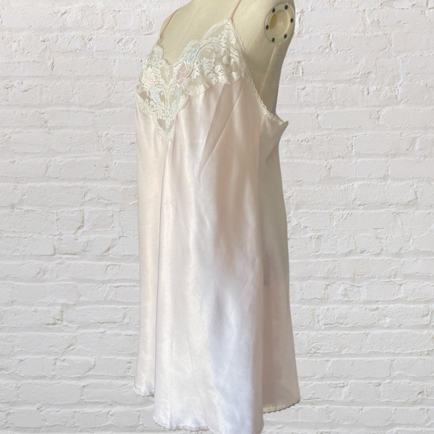 Vintage 90s Floral Lace Slip Dress