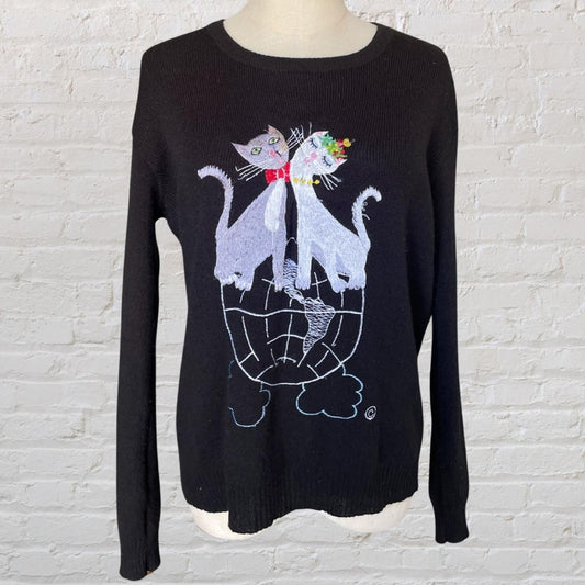 Vintage Rare 70s Cat Sweater